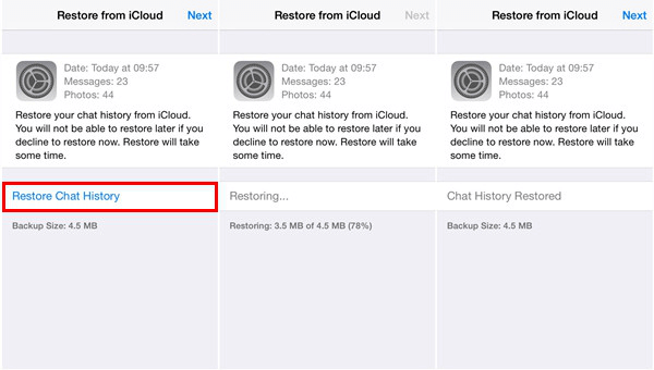 Cómo restaurar WhatsApp desde iCloud al iPhone