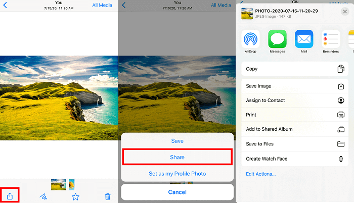 Compartir archivos multimedia de WhatsApp