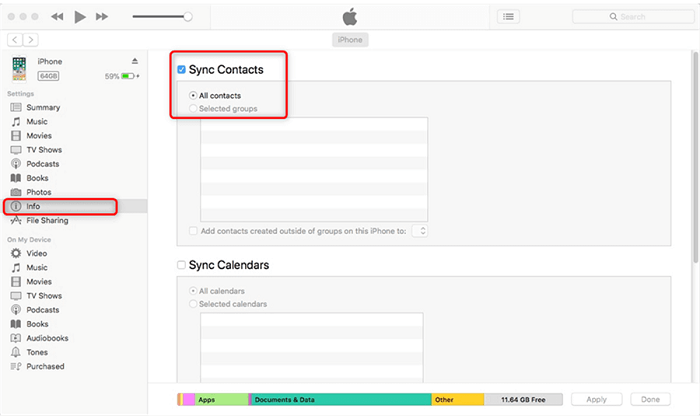 Sincronizar los contactos del iPhone con el Mac