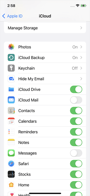 Elige las fotos de iCloud