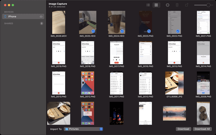 Cómo transferir fotos del iPhone al MacBook con Captura de Imagen