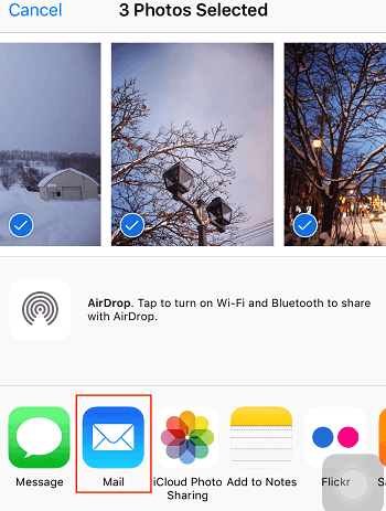 Cómo enviar fotos de iPhone a iPhone por correo electrónico