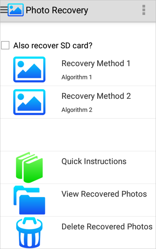 Recuperación de fotos
