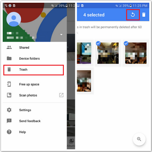 Recuperar fotos de google photos