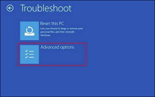 seleccionar opciones avanzadas