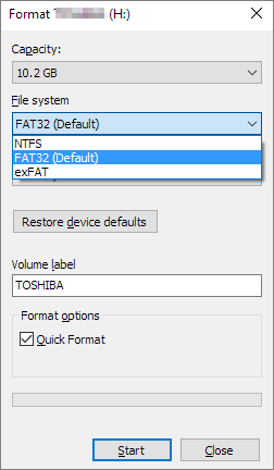 fat32 formator