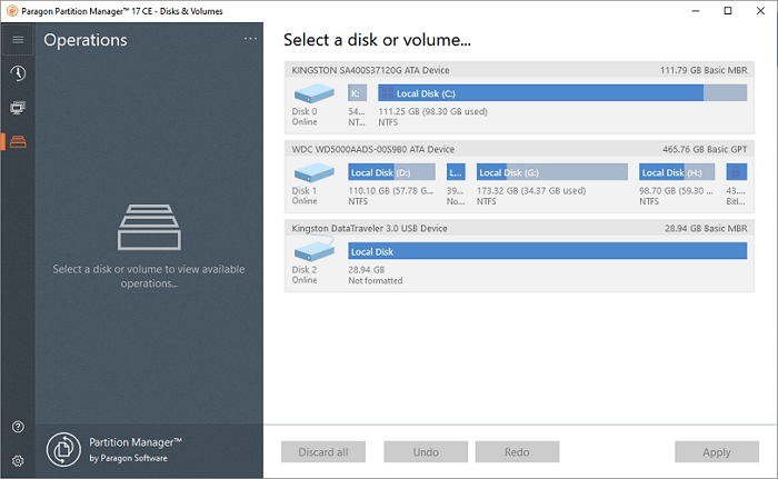 Imagen de Paragon Partition Manager