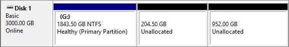 fusionar espacio no asignado mayor de 2TB 1