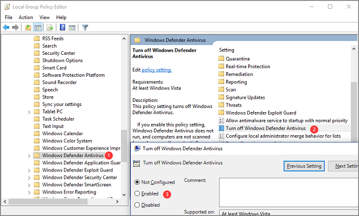 desactivar el antivirus windows defender windows 11