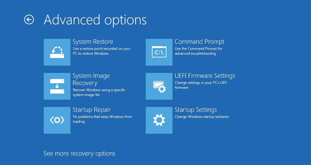 Configuración del firmware UEFI Windows