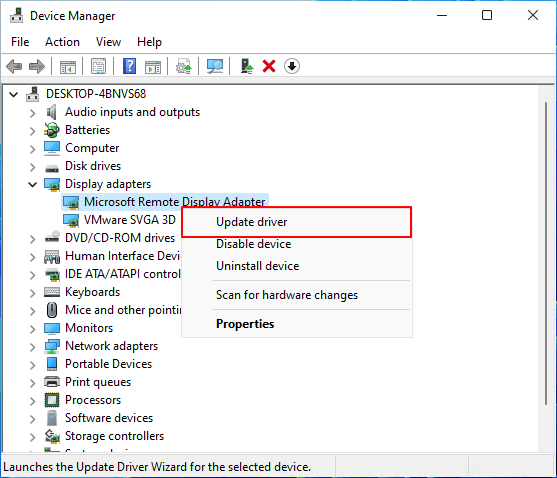 Actualizar el controlador gráfico