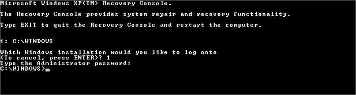 formatear la unidad c con la consola de recuperación
