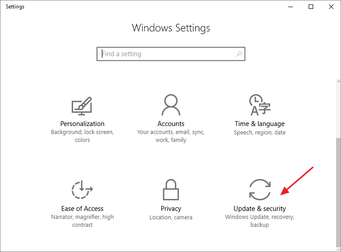 ve a configuración de windows > actualización y seguridad