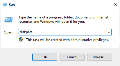 abre fdisk desde el símbolo del sistema