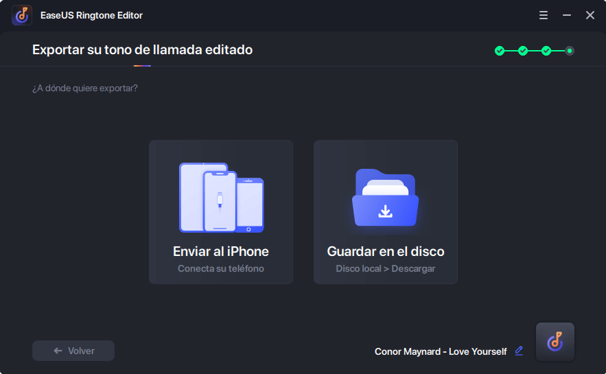 usar EaseUS Ringtone Editor - paso 4