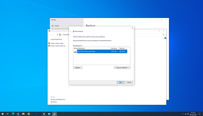 cómo utilizar la copia de seguridad y restauración en windows 11 paso 4