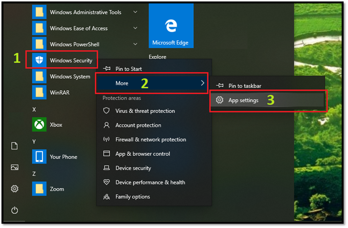 haz clic en ajustes de la app