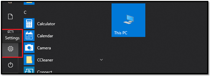 haz clic en la rueda dentada de ajustes