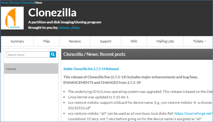 software clonezilla