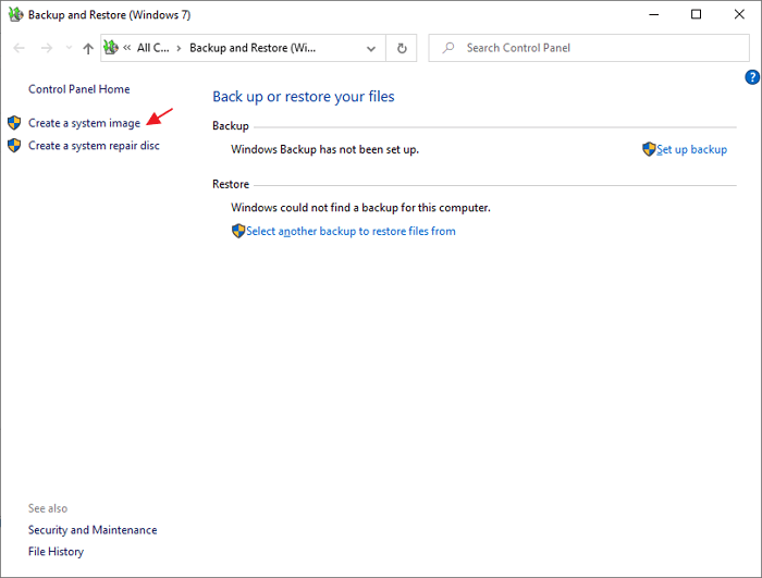 crear una imagen del sistema paso 2