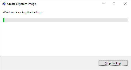 crear una imagen del sistema paso 6