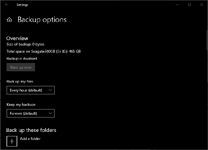 configurar la programación de las copias de seguridad