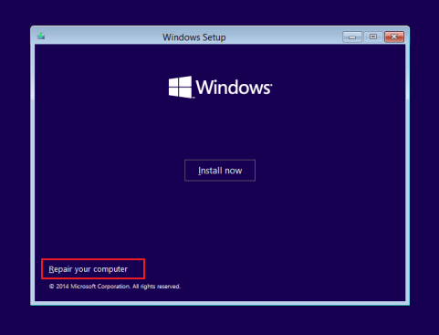 Busca la opción Reparar tu ordenador