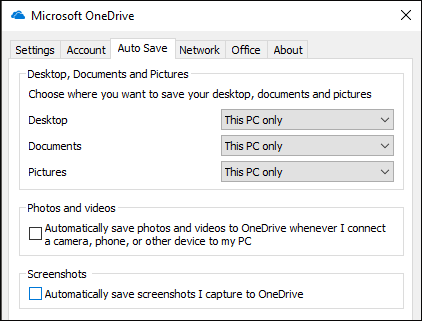 windows 10 onedrive guardado automático