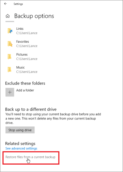 Restaurar copia de seguridad