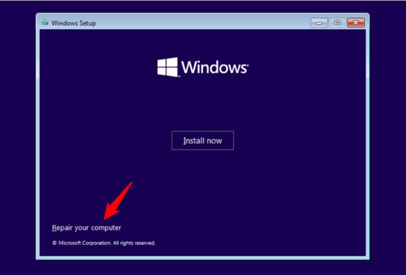 ejecutar los medios de instalación de windows