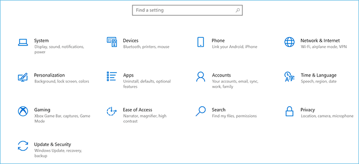 ve a la configuración y luego a la actualización y seguridad