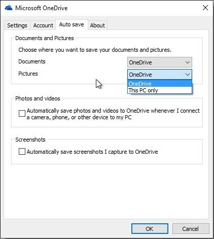 windows 10 onedrive auto guardar