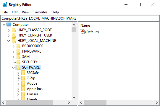 encontrar un producto de software en el registro