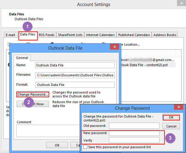 Proteger el PST de Outlook.
