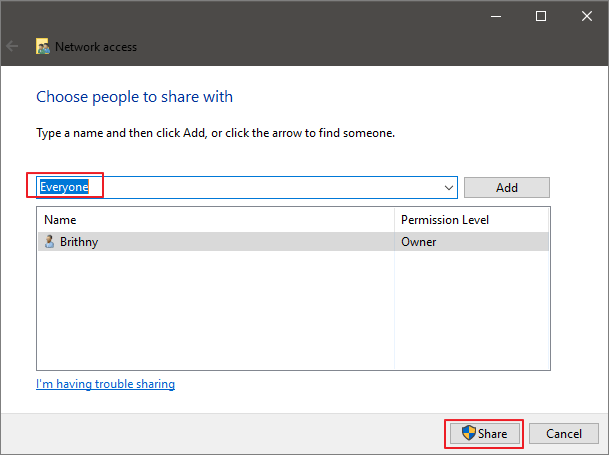 elige personas con las que compartir