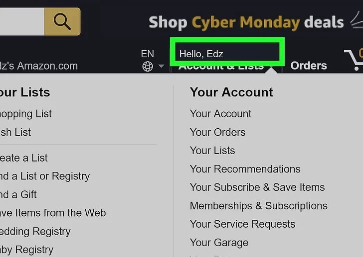 Abrir una cuenta en Amazon