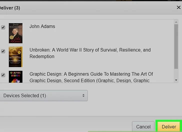 Confirmar la transferencia de kindle boosk