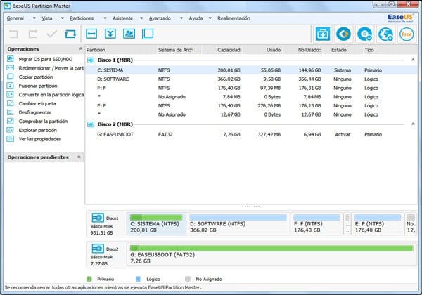 EaseUS Partition Master Startup