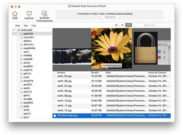 EaseUS Data Recovery Wizard - Select Files to Recover