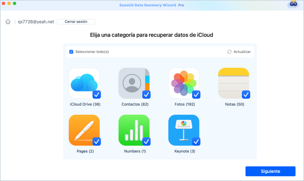 Elige la categoría iCloud Drive