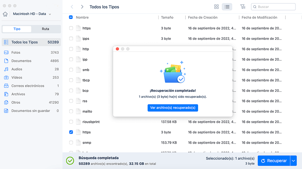 hacer clic en el botón Recuperar ahora para recuperar los datos perdidos en tu Mac