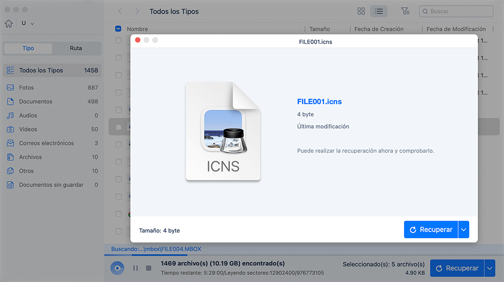 hacer clic en el botón "Recuperar ahora" para recuperar los datos perdidos en tu Mac