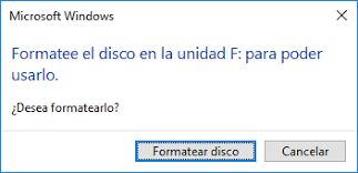 formatee el disco en la unidad para poder usarlo