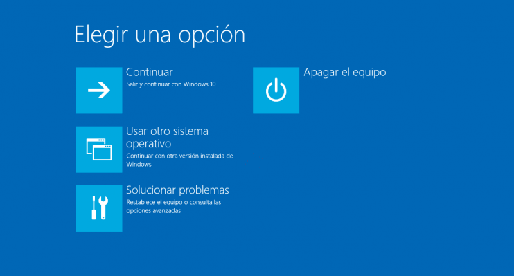 reiniciar el pc haciendo clic en solucionar problemas