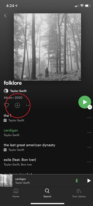 descargar música en iPhone con spotify