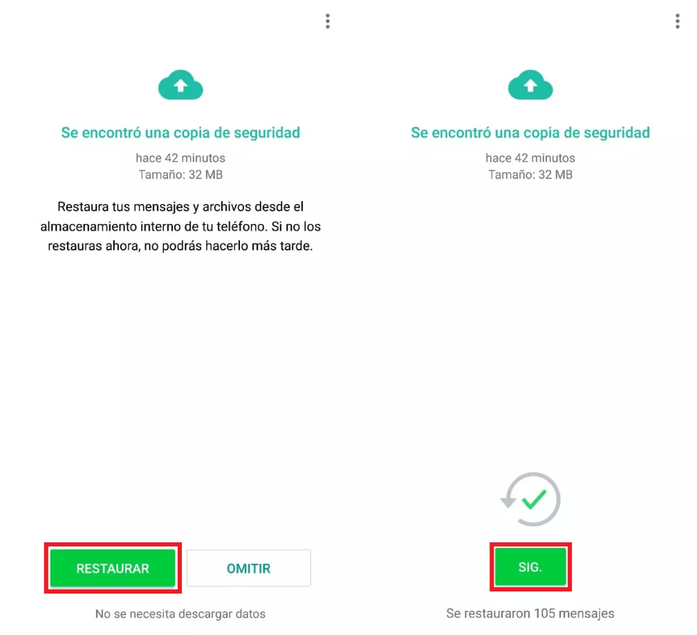 restaurar whatsapp backup android