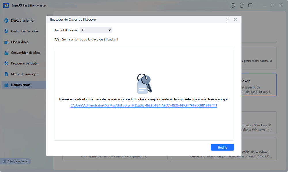 encontrar contrasena bitLocker paos 3