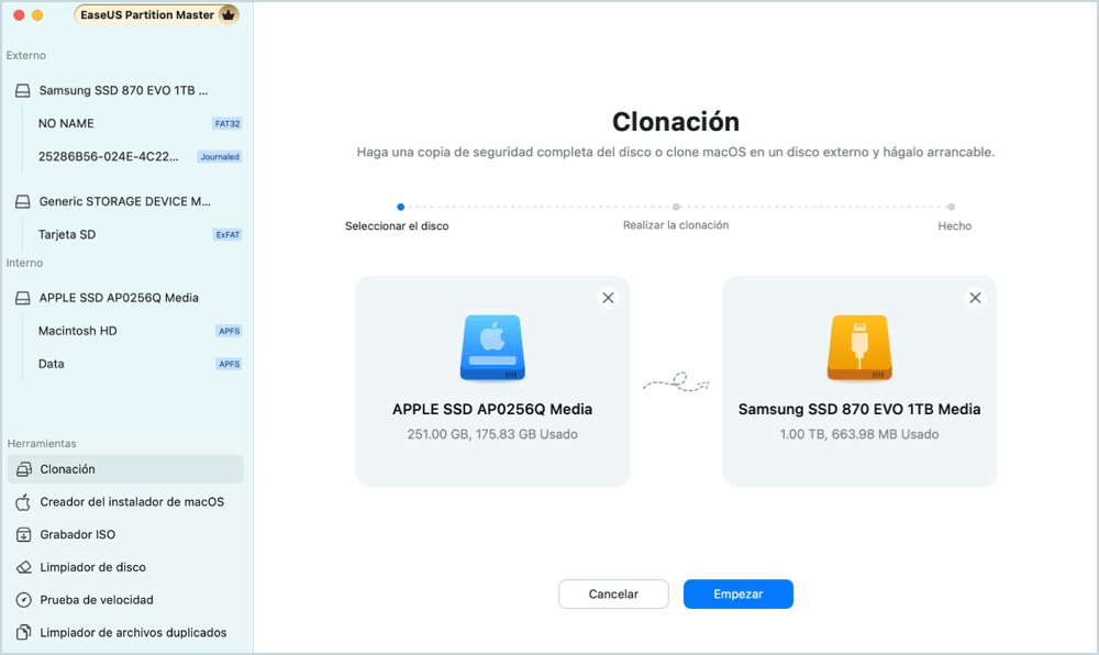 clonar macos a disco 2