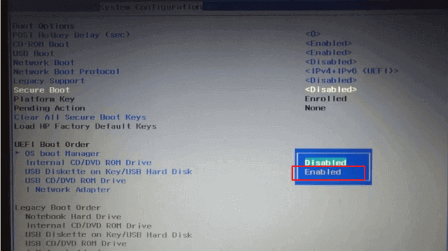 activar arranque seguro