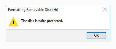 Formatear el USB protegido contra escritura